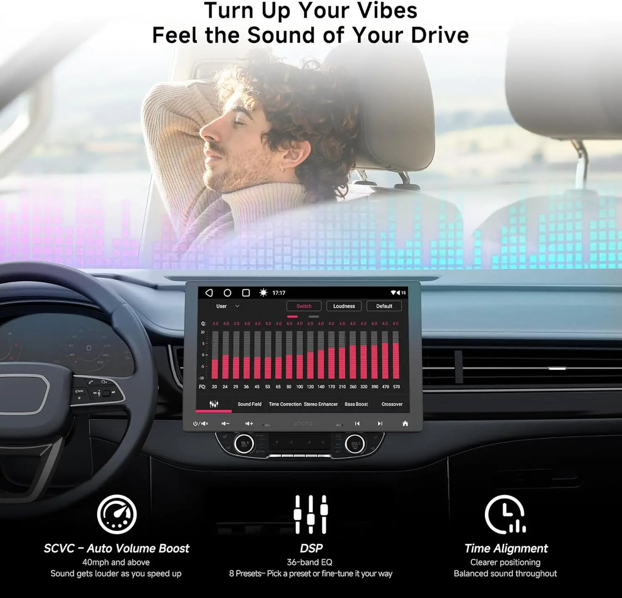 ATOTO A6G110PF 10.1" Bluetooth Radio for Car, 8-Core Android Single & Double Car Stereo, Wireless CarPlay & Android Auto, Floating QLED Touchscreen, 2+32G, ChatGPT, GPS Tracker, HD LRV, WiFi/BT/USB, Dual Bluetooth