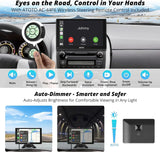ATOTO P507SD 7″ Portable CarPlay Screen with Dual Cameras – QLED Glare-Suppressing Touchscreen, GPS Navigation, Wireless CarPlay & Android Auto, Remote Control, Bluetooth & AUX/FM