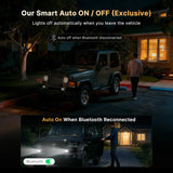 ATOTO AL-4IN6-18W LEAPROCK 4” LED Work Lights 18W Flood Beam, Smart App Controlled Off-Road Driving Lights with CarPlay & Android Auto Support, IP67 Waterproof 6000K White Pods for Truck, ATV, UTV, SUV & Boat (2-Pack)