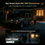 ATOTO AL-4IN6-18W LEAPROCK 4” LED Work Lights 18W Flood Beam, Smart App Controlled Off-Road Driving Lights with CarPlay & Android Auto Support, IP67 Waterproof 6000K White Pods for Truck, ATV, UTV, SUV & Boat (2-Pack)