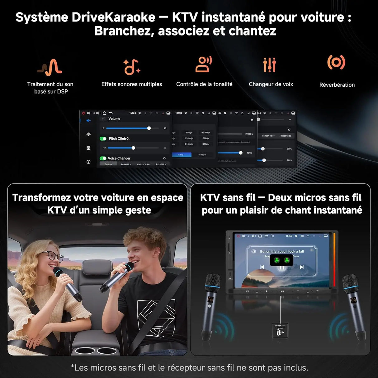 ATOTO V10G2D7OC Autoradio 2 DIN Android 7" QLED, Karaoké embarqué, Enregistrement simultané 4 caméras, Wireless CarPlay & Android Auto, 4G LTE/Wi‑Fi, aptX HD Bluetooth