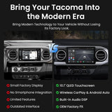 ATOTO S8LTAC10ADM 10.1" Android Car Stereo for Toyota Tacoma 2016–2023, Wireless Apple CarPlay & Android Auto, 4G LTE, QLED Display, DSP, GPS Navigation, Bluetooth 5.1