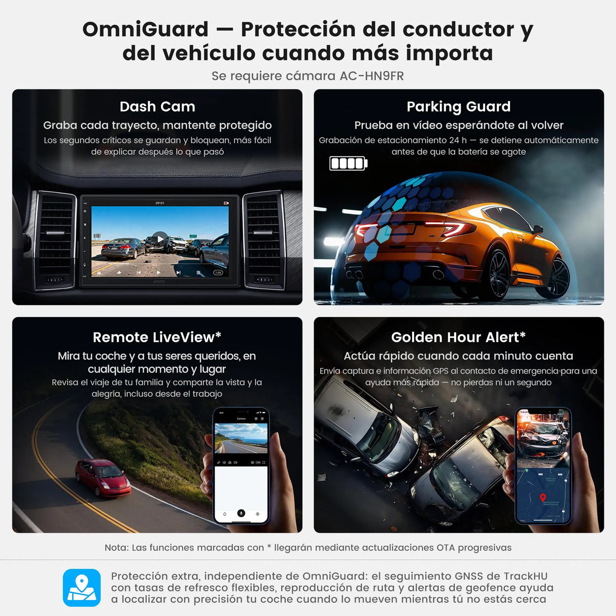 ATOTO A7G2B7PKL-S04 7'' QLED Radio Coche 2 DIN Android, 4G LTE/WiFi, CarPlay y Android Auto Inalámbrico, DSP HiFi 4V con Salida Óptica/Coaxial, Rastreo GPS, IA DriveChat, OBD2 Incluido