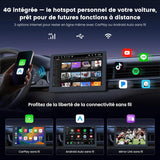 ATOTO S84G211P-S01 10,1 Pouces QLED Android Autoradio Double DIN, CarPlay et Android Auto sans fil, 4G LTE, Wi-Fi/Partage de connexion USB, DSP Hi-Fi avec pré-sortie 4V, avec caméra de recul, 4G+64G
