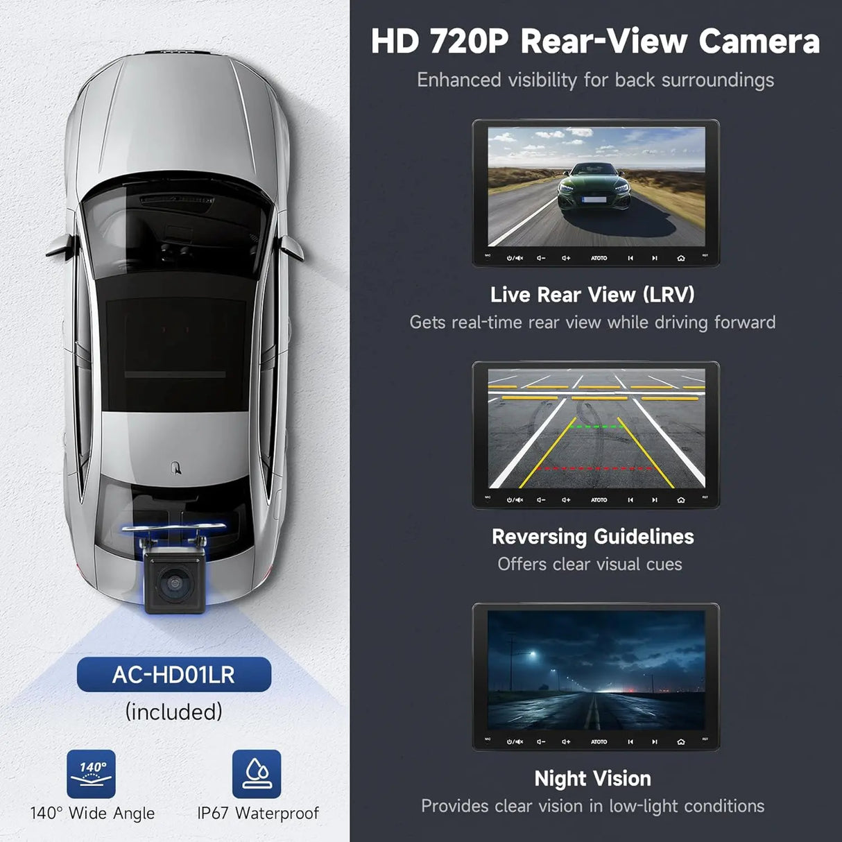 ATOTO S8G2094MS Double DIN Car Stereo 9" Android with HD Live Rearview Camera, Wireless CarPlay & Android Auto, Dual Bluetooth, Wi-Fi/BT/USB Tethering, DSP, SCVC, GPS Tracking, DriveChat AI, 8-Core, 4G LTE, 4G+32G