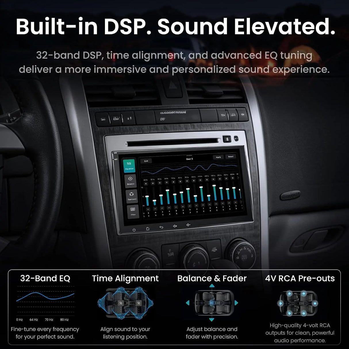 ATOTO S8LUNV08ADM 10.1" Android Car Stereo for Chevrolet Silverado 1500 2014–2018, 2500HD 2015–2019 & GMC Sierra, Wireless Apple CarPlay & Android Auto, 4G LTE, QLED Display, DSP, GPS Navigation