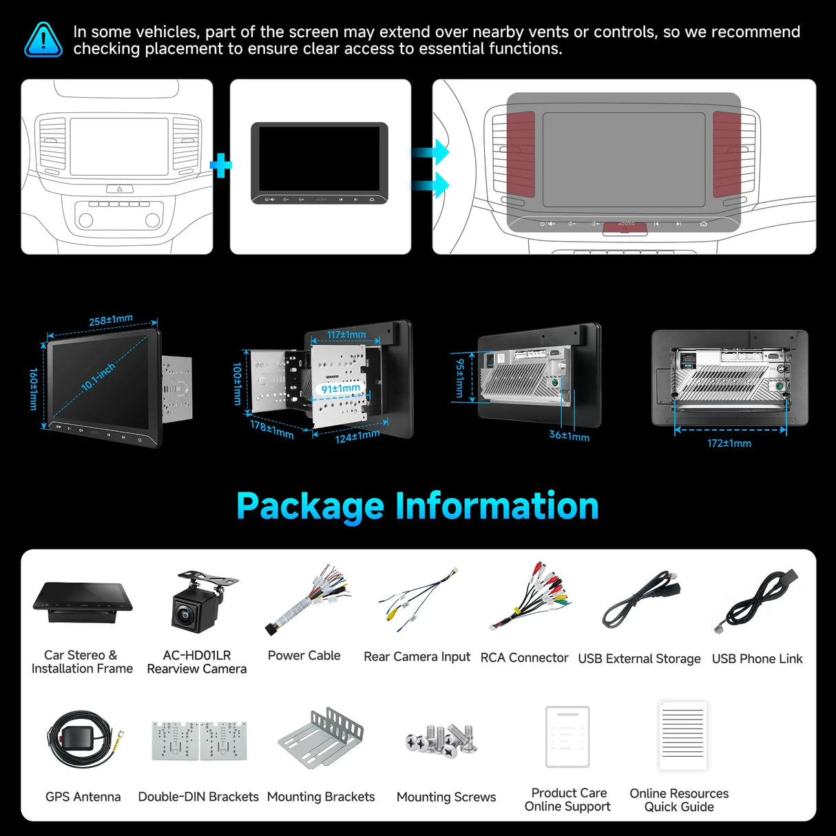 ATOTO A5LG211T 10" Android Double Din Car Stereo with Backup Camera, Wireless CarPlay & Android Auto in-Dash Navigation, WiFi/Bluetooth/USB Tethering, MirrorLink, AI Dialogue,DSP/FM/AM, 2G+32G