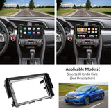 YOFUNG AC-HDCVC06X-ST Dash Installation Mounting Kit for Honda Civic 2016–2020 – Only Compatible with ATOTO IAH09D Car Stereo