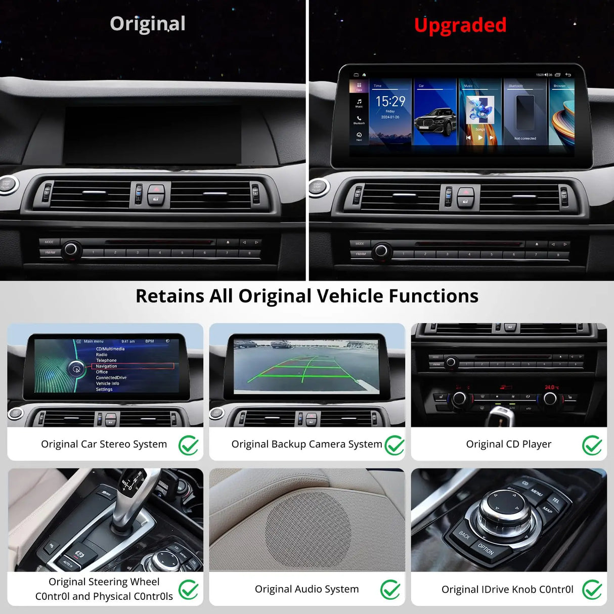 ATOTO S8BM5S412B8PN 12,3" Autoradio Bluetooth, Compatibile con BMW Serie 5 F10/F11 CIC (2011-2012), CarPlay e Android Auto Wireless, Navigatore GPS, AI, 2 BT, 4G LTE, Mantiene Tutte le Funzionalità Originali