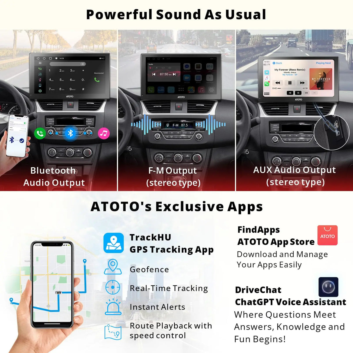 ATOTO P9 9 Zoll Navigationssystem mit 1080P Rückfahrkamera &amp; Fernbedienung, QLED Android, 4G+32G, Wireless CarPlay, kabelloses Android Auto, 4G LTE, GPS-Verfolgung, HDMI-Unterstützung, Tragbares Autoradio