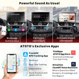 ATOTO P9 9 Zoll Navigationssystem mit 1080P Rückfahrkamera &amp; Fernbedienung, QLED Android, 4G+32G, Wireless CarPlay, kabelloses Android Auto, 4G LTE, GPS-Verfolgung, HDMI-Unterstützung, Tragbares Autoradio