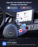 ATOTO CB6C Kabelloser CarPlay-Adapter Android 13 KI-Box, 4G LTE, 4 GB + 64 GB, TrackHU GPS &amp; DriveChat KI, Dualband-WLAN, BT 5.0, Plug &amp; Play-Smart-Box 