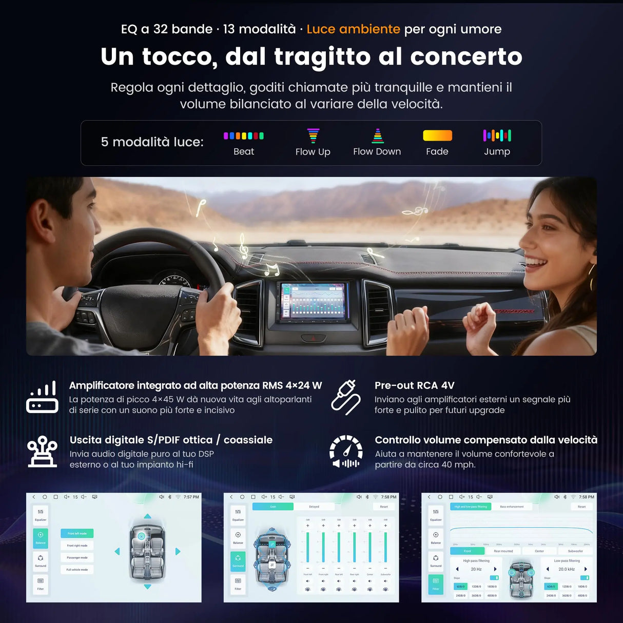 ATOTO S84G2D7PB 7" 2 DIN Android Car Radio, Wireless CarPlay & Android Auto, Agentic AI, Ambient Lighting, Emergency Crash Alert, Parking Surveillance, Hi-Fi DSP with 4V Pre-Out