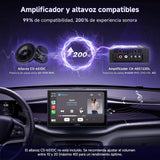 ATOTO CA-AEC122DL Amplificador de Auto Compacto 4x60W RMS, 4 Canales, Clase D TI TPA3221, EQ Personalizable, Cable de Alimentación 2m, Compatible con Estéreos ATOTO
