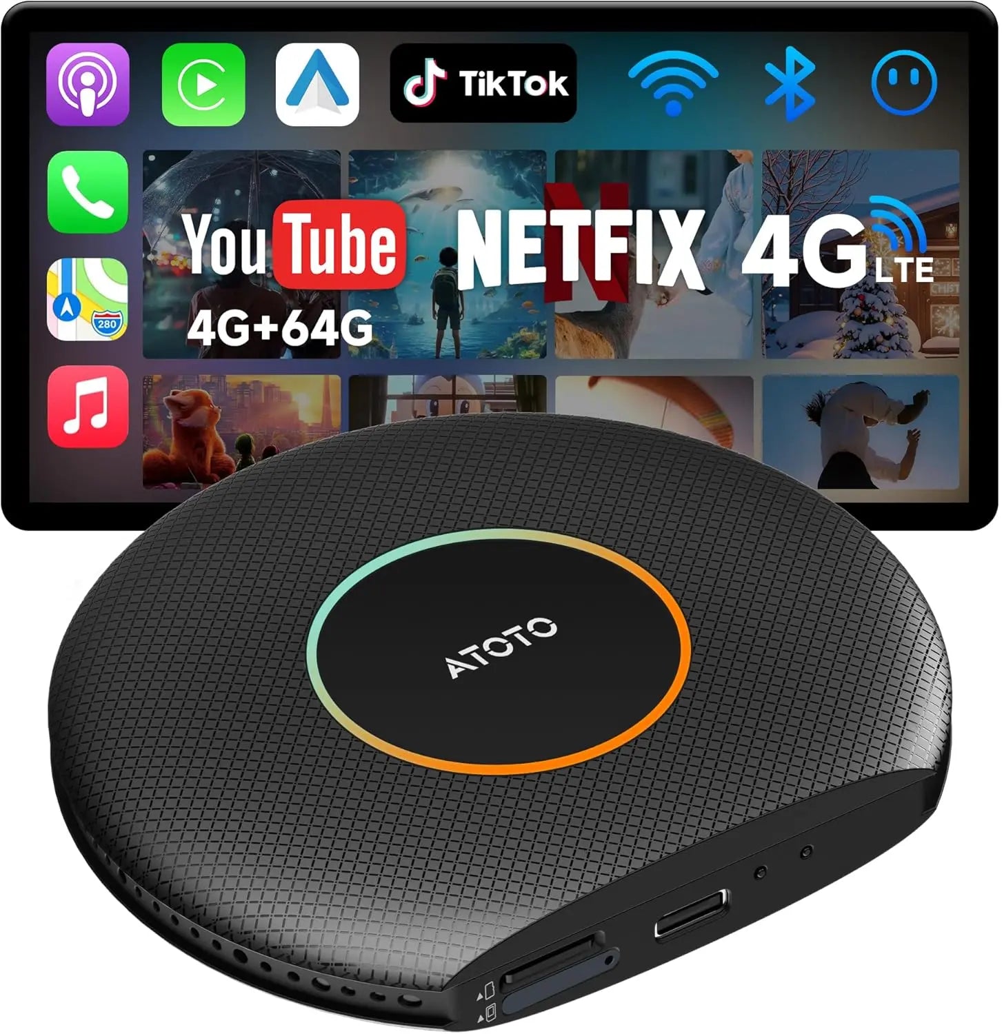 ATOTO CB6 ワイヤレスCarPlay Android Autoアダプター | AIボックス ATOTO CB6 ワイヤレスCarPlay Android Autoアダプター | AIボックス