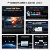 ATOTOEXCEL S8Gen4 10,1 pollici QLED Android Autoradio 2 DIN, CarPlay e Android Auto wireless, autoradio touchscreen 4G LTE, WiFi/USB-Tethering, Hi-Fi DSP, pre-out 4V, con telecamera posteriore, 4G+64G