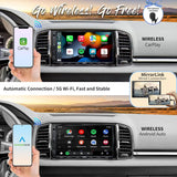 ATOTOEXCEL Autoradio 2 Din con Ricezione DAB+, Wireless Carplay & Android Auto, 7 pollici QLED Schermo per Auto con Bluetooth, Ricarica Rapida, Mirrorlink, HD LRV, AM/FM/AUX
