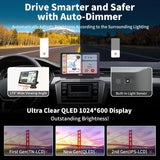 ATOTO P807PR Wireless CarPlay Screen for Car, 7 inch Portable Car Stereo with Android Auto, 1080P Dual Recording Cameras, Remote Control, WDR & Auto Dimmer, Support Up to 128G SD