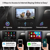 ATOTO S8G2B74PM 7" Double Din Car Stereo, QLED Touchscreen, Wireless CarPlay & Android Auto, Dual Bluetooth with aptX HD, Split-Screen Display, HD Rearview with Live Rear View, USB Tethering, SCVC & More
