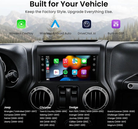 ATOTO S8LJEP09ADM 9" Android Car Stereo for Jeep Wrangler 2007–2015, Grand Cherokee, Dodge Challenger & Chrysler 300C, Wireless Apple CarPlay & Android Auto, 4G LTE, QLED Display, DSP