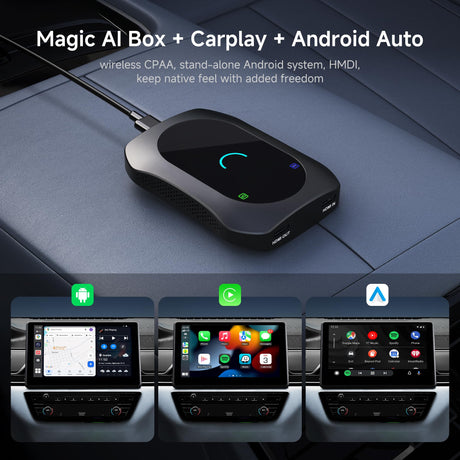 ATOTO CB7SATN 8-in-1 AI Box – Wireless CarPlay & Android Auto, Android Desktop, HDMI In/Out, Wi-Fi, 4G LTE, DriveChat (ChatGPT), Dual-BT IoT Hub