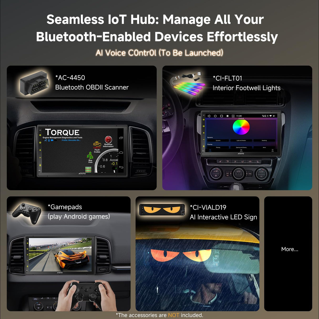 ATOTO S8 Ultra 7 Pulgadas Android Navegación del automóvil en el Tablero, CarPlay inalámbrico y Android Auto, 2 BT con aptX HD, Operación de Gestos,VSV y LRV, Módem Celular 4G Integrado, S8G2A78UL-A