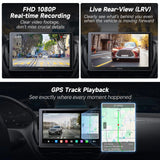 ATOTO AC-FHD02LR Cámara Trasera 1080P con Grabación, WDR, Supresión de Luz, Reproducción de Pista GPS, Ángulo 140°, IP67, Visión Nocturna, Grabación en Bucle, LRV – Compatible con Serie X10