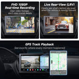 ATOTO AC-FHD02LR Caméra de Recul Voiture 1080P avec Enregistrement - Vision Nocturne - Grand Angle 140° - Étanche IP67 - Compatible Série X10 - Fonctions WDR & GPS