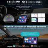 ATOTO boîtier CarPlay IA CB6 – Dongle WIFI con Mini OBD II, Android Auto y CarPlay inalámbrico, 8GB+128GB, Streaming para coche con 4G, Wi-Fi, Doble Bluetooth, USB, GPS integrado, Asistente IA, microSD, OTA