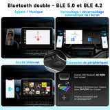 ATOTO CB6 Dongle WIFI para Coche, CarPlay IA Box, 8GB+128GB Dispositivo de Streaming con 4G, Doble Bluetooth, USB, GPS Integrado, Asistente IA, Expansión microSD, OTA