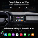ATOTOZONE S8 Gen4 7" Android Double DIN Car Stereo with 4G LTE, Wireless CarPlay & Android Auto, QLED Touchscreen, DSP 4V Pre-Outs, Optical Out, HDMI in/Out, GPS Tracker, LED Sync Bar, S84G2D7PB