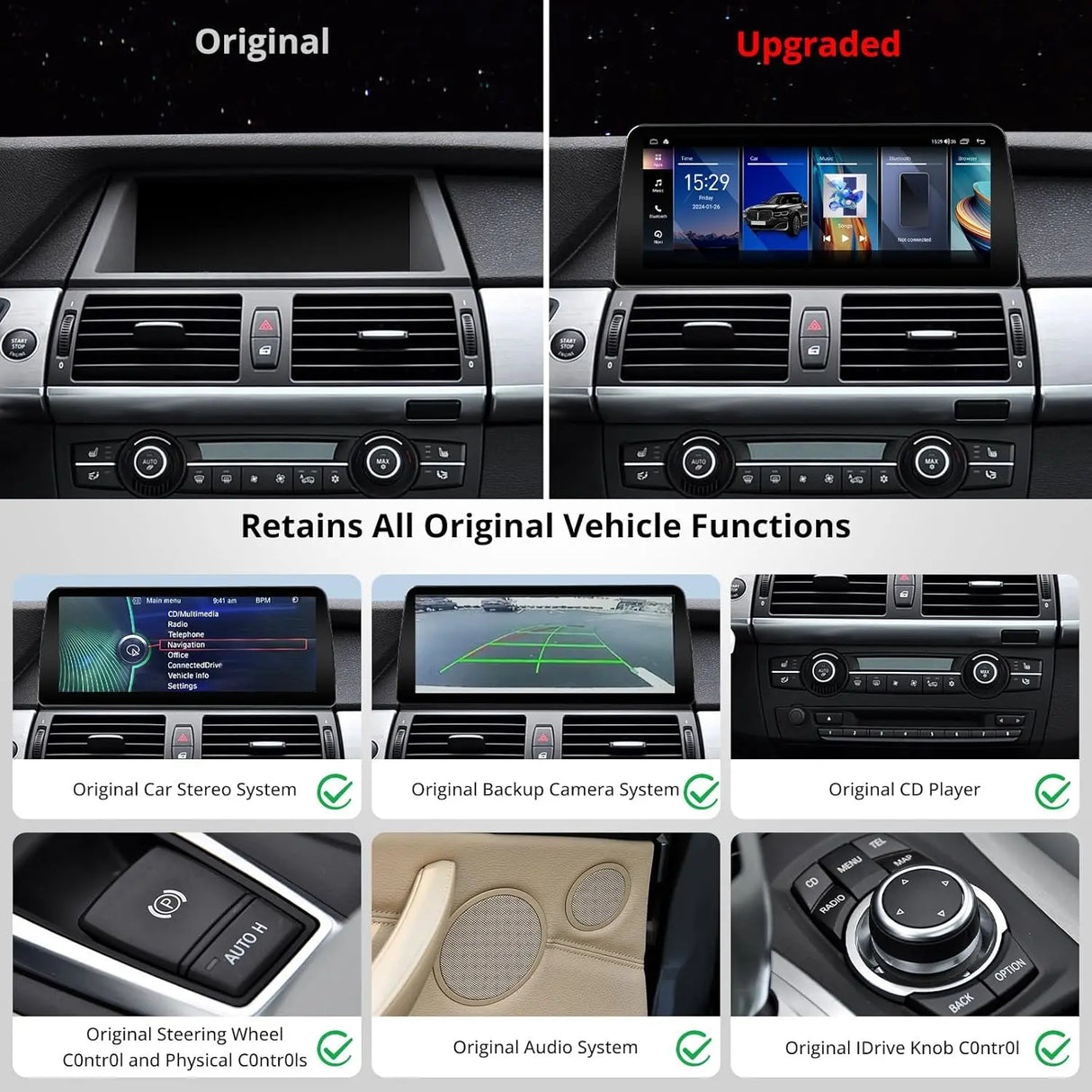 ATOTO 12,3" Autoradio Bluetooth CarPlay e Android Auto Wireless, Compatibile con BMW X5 E70 CIC (2010-2013), Mantiene Tutte le Funzionalità Originali, Navigatore Auto, DriveChat AI, 2 BT, 4G LTE