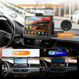 ATOTO P609S1N 9" Portable CarPlay Screen – Wireless CarPlay & Android Auto Touchscreen with Dash Cam, Bluetooth, GPS Navigation, Voice Control & Music Player, Plug & Play Car Stereo (P6 Standard DashCam)