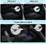 ATOTO CB6 Android Auto Wireless Adapter – CarPlay IA Box, 8GB+128GB Auto-Streaming-Box mit 4G, Dual Bluetooth, USB, integriertem GPS, KI-Assistent, microSD-Erweiterung, OTA