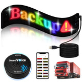 Programmable LED Sign with AI-Voice Control, ATOTOEXCEL Scrolling Huge Bright LED Signs for Car, USB 5V Bluetooth APP Control Custom Text Pattern GIFS Animation Programmable Display, 19.4''x 4.3'