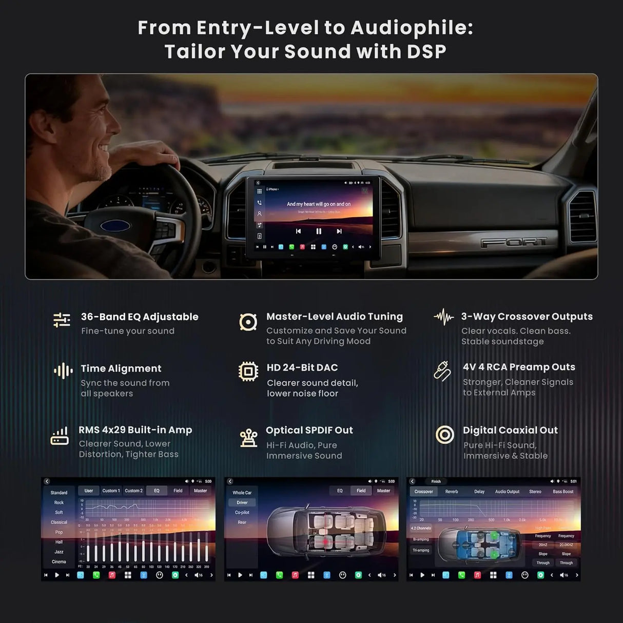 ATOTO X10DG209E 9" QLED DAB Autoradio 2 Din Android, 8+128G, Wireless CarPlay & Android Auto, 4G LTE, AI Voice Assistant, GPS Tracking, Dual MIC & Bluetooth, LRV, 36-Band EQ, HDMI Input