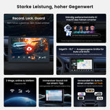 ATOTO S84G211P-S01 10.1 Zoll QLED Android Doppel-DIN Autoradio, kabelloses CarPlay und Android Auto, 4G LTE, WiFi/USB-Tethering, Hi-Fi DSP mit 4V Vorverstärkerausgang, mit Rückfahrkamera, 4G+64G