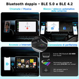 ATOTO boîtier CarPlay IA CB6 – Dongle WIFI con Mini OBD II, Android Auto y CarPlay inalámbrico, 8GB+128GB, Streaming para coche con 4G, Wi-Fi, Doble Bluetooth, USB, GPS integrado, Asistente IA, microSD, OTA