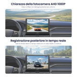 ATOTOEXCEL Telecamera Retro AHD 1080p 30fps,134° Grandangolo,Visione Notturna Starlight,IP67 Impermeabile,Sensore G,Modo Parking,Loop Video,Solo Compatibile con Serie V10 AC-HN9RRV3