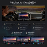 X10 10.1 inch Knob Single DIN & Double DIN Car Stereo, with Passenger Entertainment Screen, AI Vision