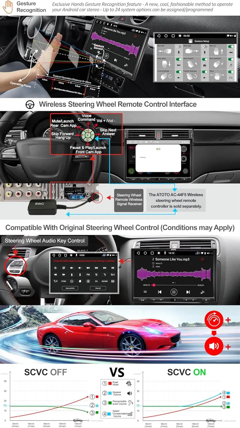 ATOTO S8G2109UP-N 10.1" QLED Car Stereo - Wireless CarPlay & Android Auto, 6GB RAM/128GB Storage, 4G LTE, Dual Bluetooth aptX HD, Virtual Surround View (VSV), Live Rear View (LRV), Gesture Control, In-Dash Multimedia Receiver