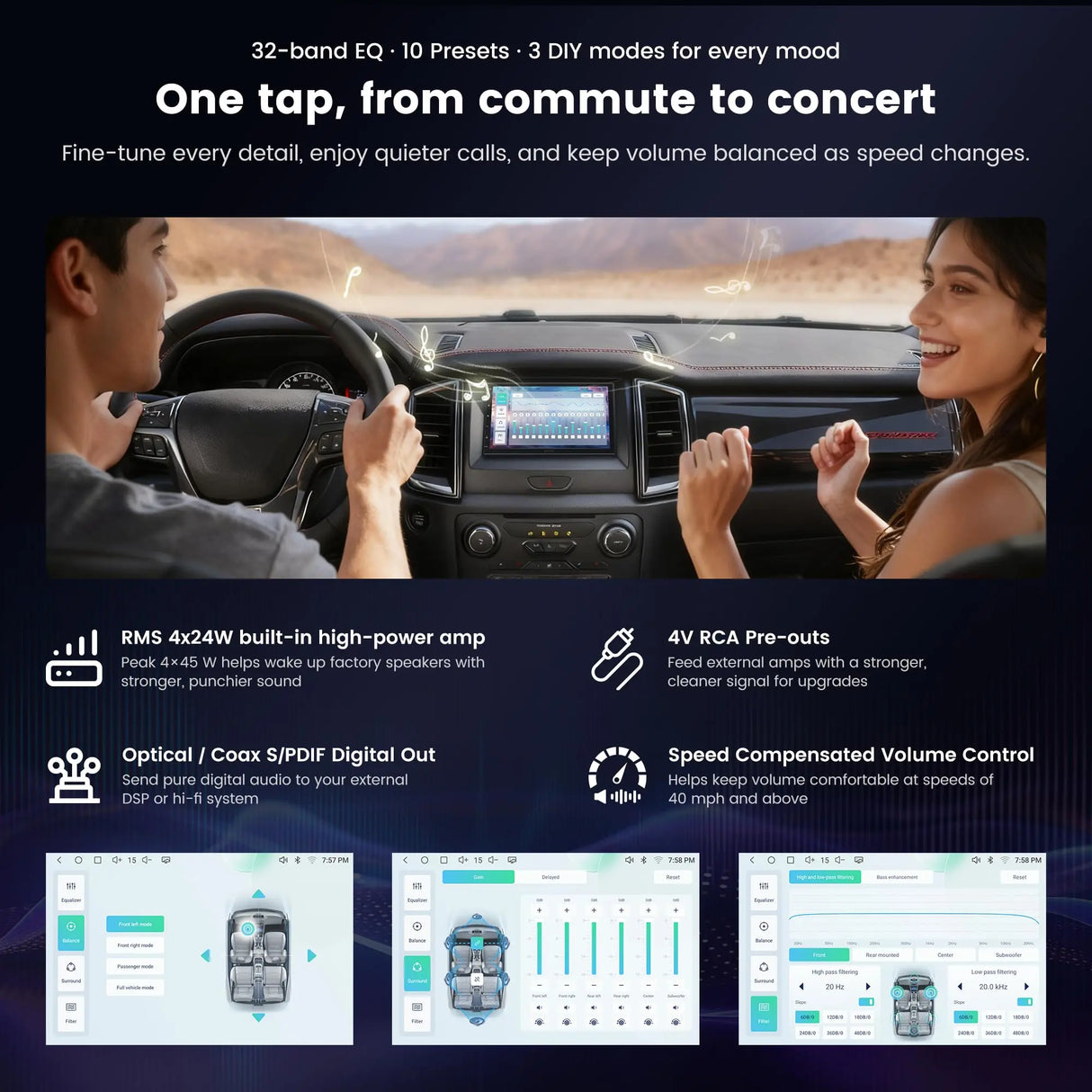 ATOTO A7G2B7PKL-S04 7" Android Double DIN Car Stereo with OBD2 Scanner, 8-Core 4G+64G, Built-in 4G LTE, Wireless CarPlay & Android Auto, QLED Touchscreen, Hi-Fi DSP 4V Pre-Out, GPS Tracking