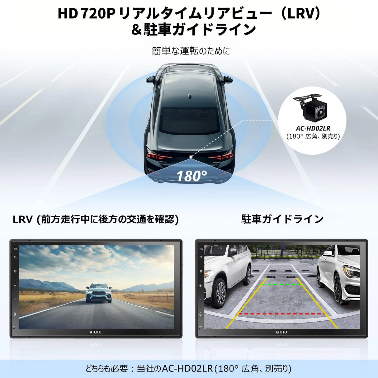 ATOTO S8G2C74MS 7インチ 2DINディスプレイオーディオワイヤレスCarPlay/Android Autoカーナビ - QLEDタッチスクリーン、4GB+32GBメモリ、4G SIM LTE/WiFi対応、内蔵GPS、Bluetooth 5.0、HD LRV、YouTube再生可能