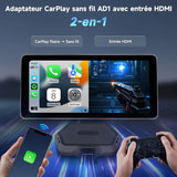 ATOTO AD1-BK Wireless CarPlay Adapter for iPhone - Convert Wired to Wireless CarPlay, Plug & Play, HDMI Hub for TV/DVD, OTA Updates