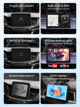 ATOTO P909PR1N-S2 9" QLED Portable Android CarPlay Screen, Wireless CarPlay & Android Auto, Backup Camera, Netflix/YouTube, AI, GPS, Dual BT, MirrorLink, 4G LTE