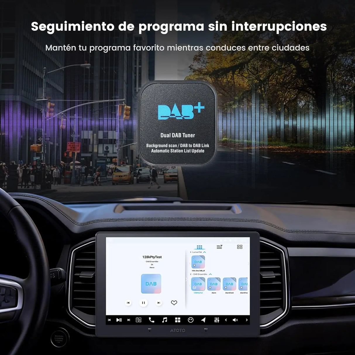 ATOTO AC-4475S Receptor de radio DAB+ USB – Compatible con ATOTO A6 y S8 Series