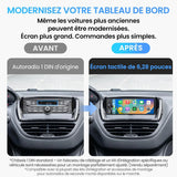 ATOTO F7WE Autoradio 1 DIN 6.28 Pouces avec CarPlay sans Fil & Android Auto