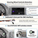 ATOTO F7WE 7inch Touchscreen Digital Media Receivers,Wireless Android Auto & CarPlay Connection,Double DIN Car Stereo, Bluetooth,HD Camera Input, Mirror Link, HD LRV, Support up to 512G SD, F7G2A7WE