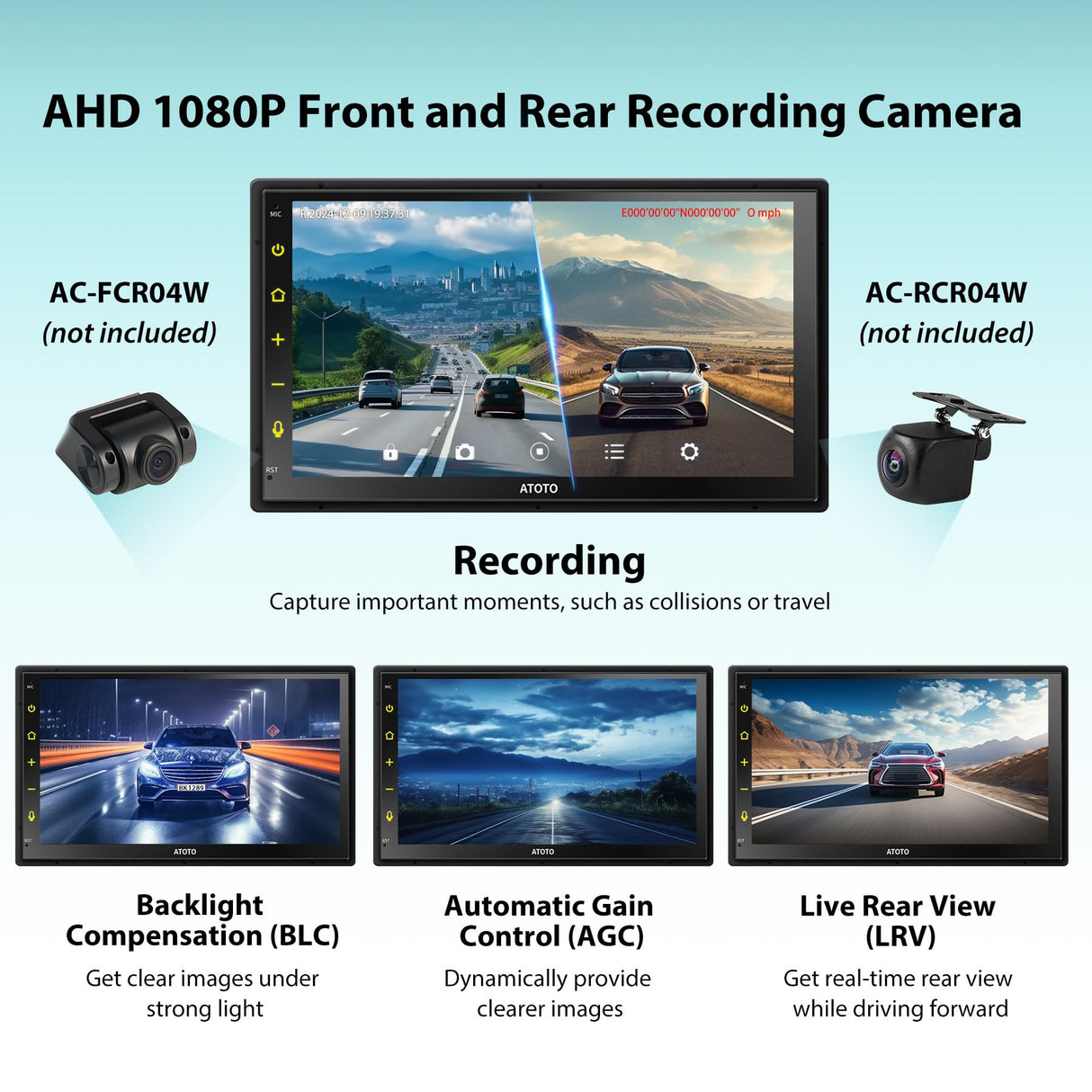 ATOTO S8 4G+32G Android Autoradio Doppel DIN Wireless CarPlay Android Auto, 7 Zoll QLED Touchscreen Digital Media Receiver, 4G LTE, ChatGPT, GPS, WiFi/Dual BT/USB, LRV, SCVC, S8G2B74MS