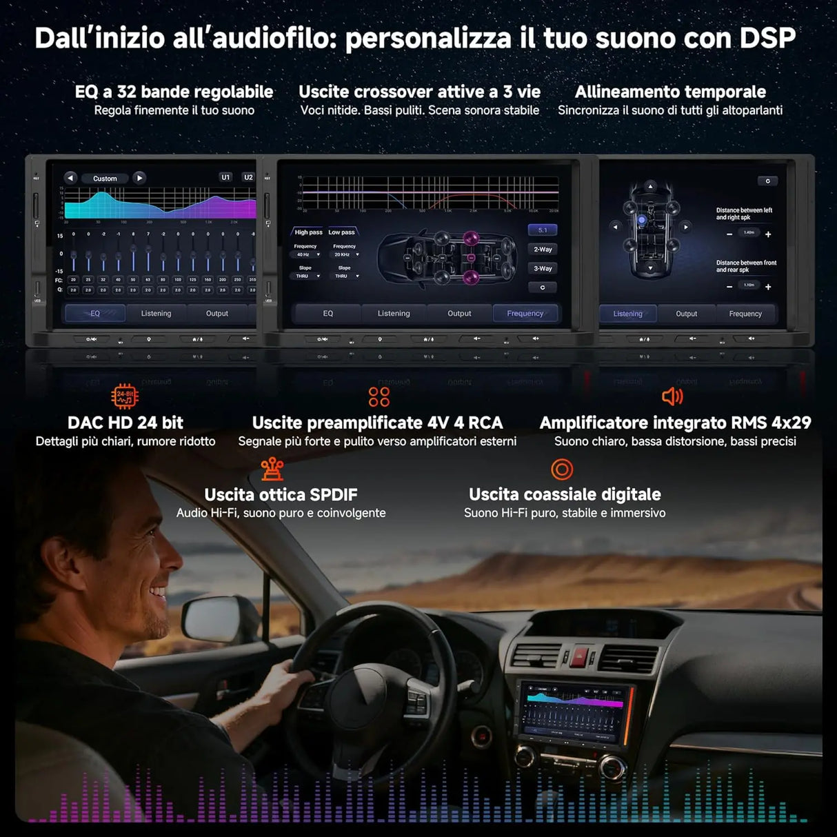 ATOTO V10G2D7OC Autoradio 2 DIN Android 7" QLED, Karaoke in Auto, Registrazione 4 Telecamere Simultanee, aptX HD Bluetooth, 4G SIM/Wi-Fi/USB, DSP Audio 7.1.2, IA Agentica